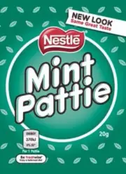 902729 BOX OF 48 x 20g PACKETS OF NESTLE'S FAMOUS CHOCOLATE MINT PATTIE! AUS
