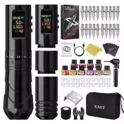 Wireless Tattoo Machine Pen Kit With Ink Shaker 7Adjustable Stroke OLED Display