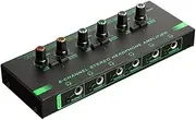 EACTEL 6 Channels Mini Headphone Amplifier HA400 Ultra-Compact Stereo Audio Amplifier Earphone Amp for Music