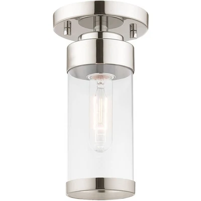 Livex Lighting 40480-05 Hillcrest Semi-Flush Mount Polished Chrome