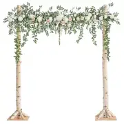 Ling's Moment Backdrop Floral Garland 6.5FT Artificial Wedding Arch Flowers S...