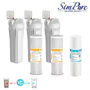 3-Stage 10" Whole House Water Filter Housing 1* PP Sediment 2* CTO Carbon Filter