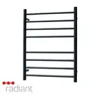 Radiant RTR530 Heated Towel Rail-530x700mm-Matte Black-Bottom Right Wiring