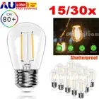 1-30 E27 S14 LED Light Bulbs Plastic Edison Bulb 2200K For Festoon String Lights
