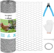 Chicken Wire Mesh 13.7 in X 157 in Silver Floral Chicken Wire Poultry Netting He