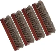 TOPPERFUN 4pcs Horsehair Shoe Brush Bristle Cleaner Tool for Boot Care Versatile Polish Applicator for Shoes Car Seats Sofas Easy Restoration Brilliant Shine