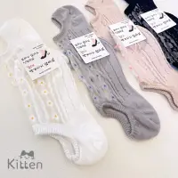 在飛比找蝦皮購物優惠-𝗞𝗶𝘁𝘁𝗲𝗻🐈‍⬛韓國襪 碎花 小花 蕾絲 透明 水晶襪 玻