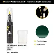 Touch Up Paint For Peugeot All Models KQQ Vert Muschio With Polish Paste