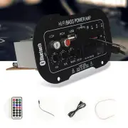 Mini 50W Bluetooth HiFi Power Amplifier Audio Digital Stereo FM Car AMP-Remote
