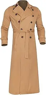 [Hailong Ming] Wind -diche Trench Coat for Men, Narrow Fit, Warm, Classic, Long Jacket, Soft, Male, Windbreak for Spring And Autumn,