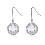Silver plating Earrings Smiley Face Earrings Female Simple Earrings Jewelry for Women