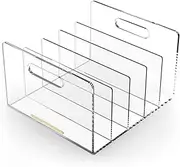 EXPUTRAN Acrylic File Sorter, Desktop File Collator Office File Organizer, Clear 11.4" x 6.7" x 10"