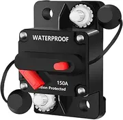 Yabauuop Audio Circuit Breaker, Truck Motor System Protector, Waterproof Marine Circuit Breaker for Boat Trolling with Manual Reset, 12V- 48V
