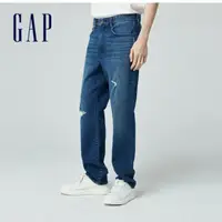 在飛比找momo購物網優惠-【GAP】男裝 直筒牛仔褲-深藍色(884813)