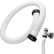Swimming Pool Hose, 59 Inch Above Ground Pool Filter Hose - Long Replacement Hose Pool Hose Filter Pump Hose Accessories with Adapters for Pool Water Systems