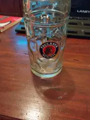 German Beer Stein Dimple Glass. PAULANER MUNCHEN 1 Litre