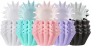 200 Count Mini Wave Cupcake Liners Flared Cupcake Baking Cups Wrappers Paper Gre