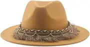[Hcclijo] Cowboy Hats Hat Fedora Hat Felted Man Hat Hats for Women Western Cowboy Panama Vintage Casual Men Hat Sombrero Men