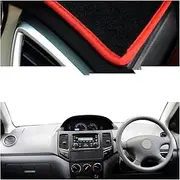 [SAHAJE] Sun Shade Protect Carpet Anti-Glare for Geely MK I 2006-2013 Center Console Protector Carpet Dashmat Reduce Sun Shade 2012 2011 Car Auto Inner Dashboard Cover (Color : Red RHD)
