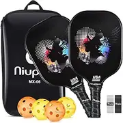 niupipo Pickleball Paddle, USAPA Approved Pro Graphite Pickleball Paddle/Paddles Set, Polypropylene Honeycomb Core, Cushion 4.72In Grip, Portable Bag/Paddle Cover, Lightweight Pickleball Racket