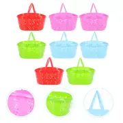 8 Pcs Storage Baskets Rotatable Fruit Tray Portable Plastic Orange Sturdy