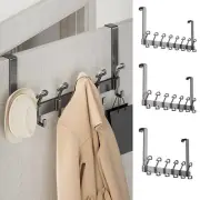 Over-the-Door Rack Hanger Assembly 6-8 Single Hooks Stainless Steel Heavy Duty