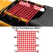 CAR ROOF TOP MESH NET RESTRICT SYSTEM CARGO TRUNK BAGGAGE FOR FORD BRONCO RED