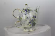 EC NICE PEPPERTREE TEA WARE TEA CUP AND TEAPOT SET FOR 1