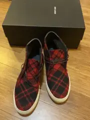 Saint Laurent Men Tweed Harris/Moon Plus Ace Mid Top Sneaker