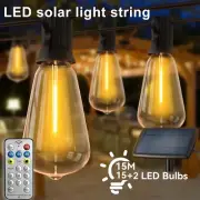 50 FT Solar String LED Lights Outdoor Waterproof With Remote Control and Timer