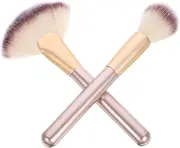 WOONEKY 1 Set Multipurpose Makeup Brush Applicator Kit Facial Powder Fan Blush Brushes for Highlighter Safe Materials for Amateurs Professionals