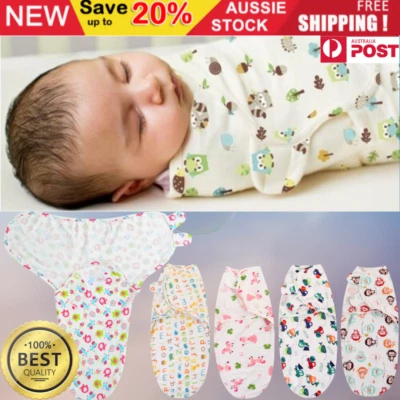 Swaddle Baby Infant Newborn Wrap Swaddling Blanket Sleeping Bag Cotton Sack AU