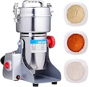 700G Electric Grain Grinder Mill High Speed Herb Grinder Stainless Steel Swing Type Cereal Mill Machine with Timer 0-5 Min Family Medical Powder Machine for Coffee Muesli Soybeans Spices