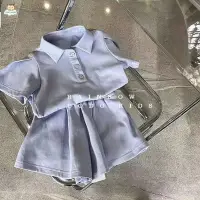 在飛比找蝦皮商城精選優惠-韓版女童休閒套裝 網紅時髦 韓版童裝女童夏季套裝洋氣兒童寶寶