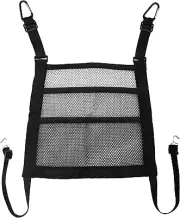 3-Layer Car Mesh Organizer between Front Seat Backseat Mesh Storage Net Kid Dog