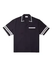[Lacoste] French Iconics Short Sleeve Shirt in Abysm/ Flour