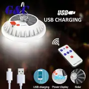120LED 2000LM Solar+USB Light Camping Lantern BBQ Tent Rechargeable Lamp Outdoor