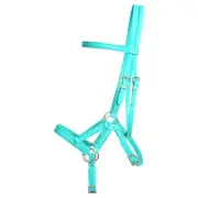 HORSE SIZE-READY MADE - Teal SIDEPULL BITLESS bridle made of BETA BIOTHANE