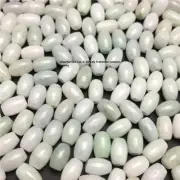 50pcs Real Grade A Natural Light Green Jade Jadeite 9*6mm Loose Beads For Diy