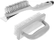 Abaodam 2Pcs Grill Cleaning Brush Multi Functional BBQ Cleaner Tool for Outdoor and Kitchen Use Durable Barbecue Utensils for Grill Maintenance