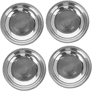 MAGICLULU 1set Weighing Pan Food Scale Bowl Scale Pan Tiny Plates Stainless Steel Silver 4pcs