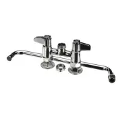 T&S Brass 5F4DLX14 Faucet, Deck Mount, 4Centers, 14 Swing