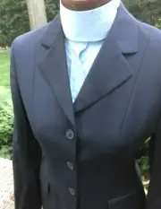 New RJ Classic's "Tween" Hunt Coat - Size 00 R - Dark Blue w/ Subtle Windowpane