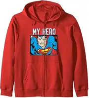 [DC Comics] Superman My Hero Classic Comic Photo Square Zip Hoodie