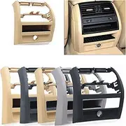 Compatible For BMW 5 Series F10 M5 F11 2010 2011 2012 2015 2016 Rear Center A/C Air Conditioning Outlet Vent Outside Bezel Frame Cover Trim(Black)