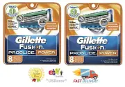 16 GILLETTE FUSION Proglide Power Blades Refils Cartridges fit Flexball Razor 8