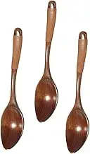 OKUMEYR 3pc Wooden Eating Utensil Sets Honey Spoons for Tea Asian Style Stirring Soup Spoon Multipurpose Kitchen Utensil Set