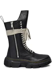 Rick Owens X Dr. Martens Leather Mid-calf Boots - Black - 41 (IT41 / UK7) 41 (IT41 / UK7)