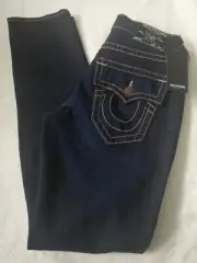 New True Religion Geno Relaxed Slim Big T Men’s Razor Jeans 105231 Size 30x34