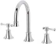 Phoenix Nostalgia Lever Basin Set Swivel Gooseneck Chrome NS100L CHR